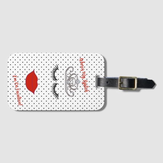 花嫁Iしたい衣服マイリップスティックティアラパーティートラベル ラゲッジタグ (正面横)