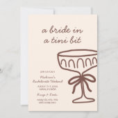 花嫁In A Tini Bit Espresso Martiniバチェロレッテ 招待状 (正面)