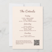 花嫁In A Tini Bit Espresso Martiniバチェロレッテ 招待状 (裏面)