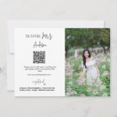 花嫁QRコードフォト付きチャキュテリーパーティー 招待状 (裏面)