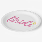 花嫁Tシャツブライドへバチェロレッテ ペーパープレート (アングル)