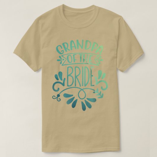 花嫁Teeと結婚披露宴のおじいちゃん Tシャツ (デザイン正面)