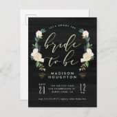花嫁To Be書道フローラブライダルシャワー インビテーションポストカード (正面/裏面)