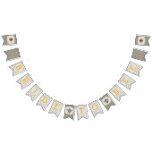 花嫁To Bee – 黒と白の余分なミツバチ バンティングフラッグ (全)