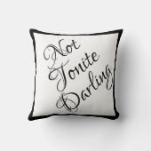 花嫁Yesダーリング白黒スクリプトシック結婚ズ クッション (裏面)