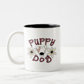 花子犬Tシャツとギフト ツートーンマグカップ (左)