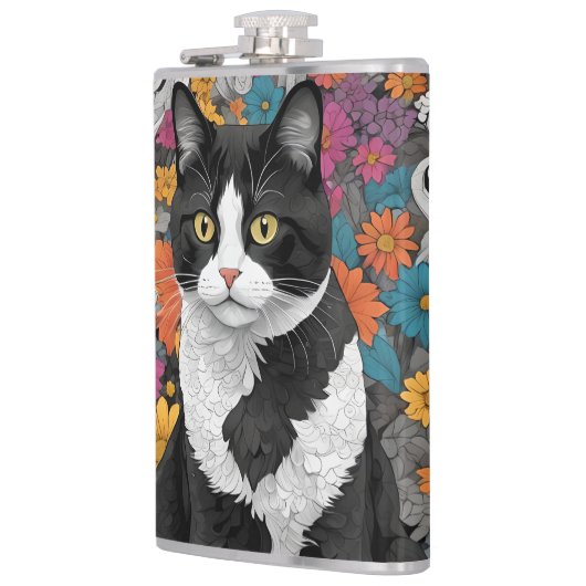 花子猫 フラスク (左)