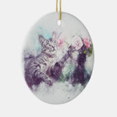 花子猫 |抽象芸術 |水彩 セラミックオーナメント (右)