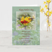 、花宗教、母の日蝶カード カード (黄色い花)
