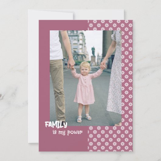 花家族の日のカスタム写真ホリデーカード シーズンカード (正面)