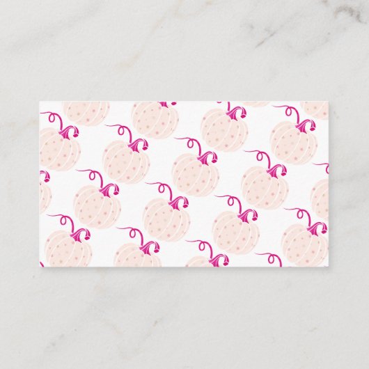 花小さなかぼちゃ赤ちゃんシャワー本ベビー エンクロージャーカード (裏面)