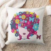 花少女の枕 クッション (ブランケット)