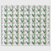 花少年少女のテーマパーティーの恐竜 ラッピングペーパー (フラット)