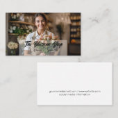 花屋さん顧客のために花を配置する 名刺 (正面/裏面)