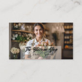 花屋さん顧客のために花を配置する 名刺 (正面)