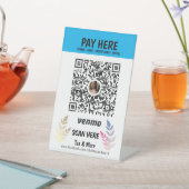 花屋さんQRコードを追加ベンモペイはこちら  台座サイン (インサイチュ)