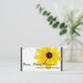 花屋その他の花屋のための黄色と白の花 名刺 (スタンド正面)