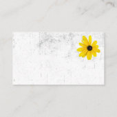 花屋その他の花屋のための黄色と白の花 名刺 (裏面)