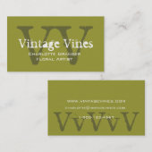 花屋でカスタマイズ可能な名刺モノグラム 名刺 (正面/裏面)