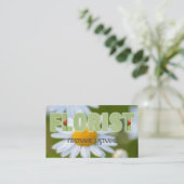 花屋と庭の専門家のための美しい花 名刺 (スタンド正面)