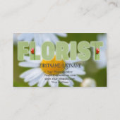 花屋と庭の専門家のための美しい花 名刺 (裏面)
