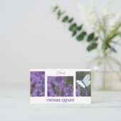 花屋と花屋のための美しいラベンダー 名刺 (スタンド正面)