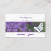 花屋と花屋のための美しいラベンダー 名刺 (裏面)