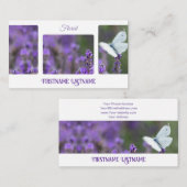 花屋と花屋のための美しいラベンダー 名刺 (正面/裏面)