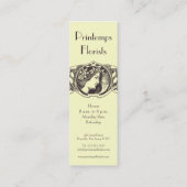 花屋のためのビクトリアンなスタイルの名刺 スキニー名刺 (裏面)