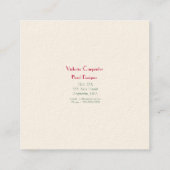 花屋のショップのユリ スクエア名刺 (裏面)