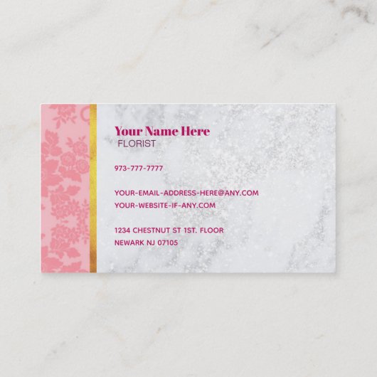 花屋のロゴ名刺 名刺 (裏面)