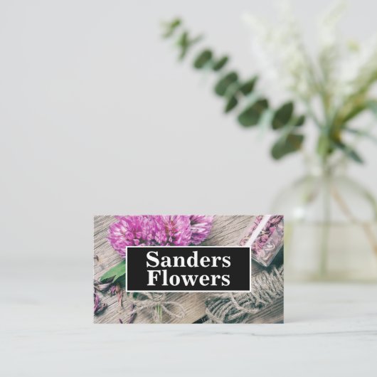 花屋の仕事場 名刺 (スタンド正面)