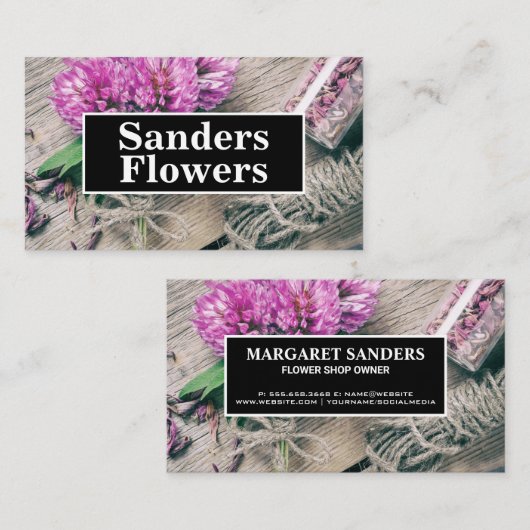 花屋の仕事場 名刺 (正面/裏面)