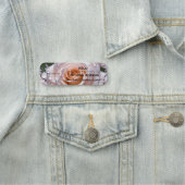 花屋の名フォーマル前タグ。バラ背景。 名札 (インサイチュ)