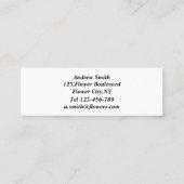 花屋の名刺のテンプレート スキニー名刺 (裏面)