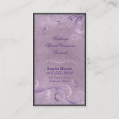 花屋の名刺のピンクの紫色の渦巻の蝶 名刺 (裏面)