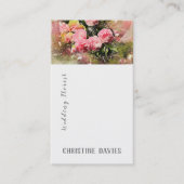 花屋の名刺を結婚するピンクの花 名刺 (正面)