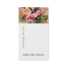 花屋の名刺を結婚するピンクの花