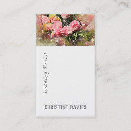 花屋の名刺を結婚するピンクの花 名刺