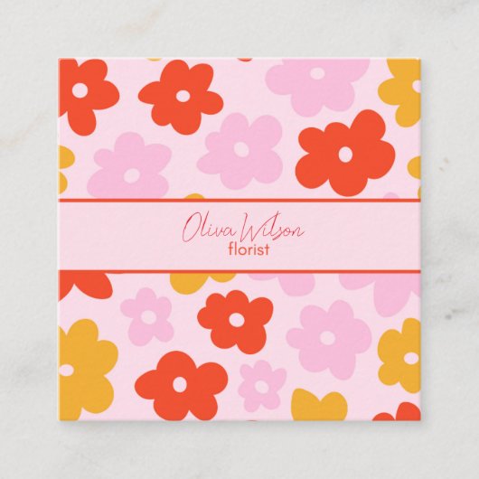 花屋の名刺 スクエア名刺 (正面)