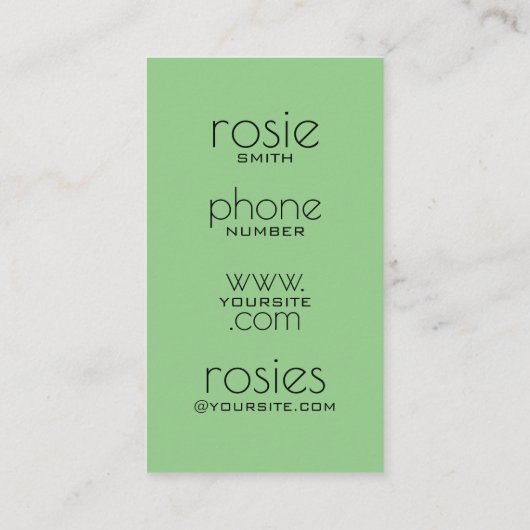 花屋の名刺 名刺 (裏面)