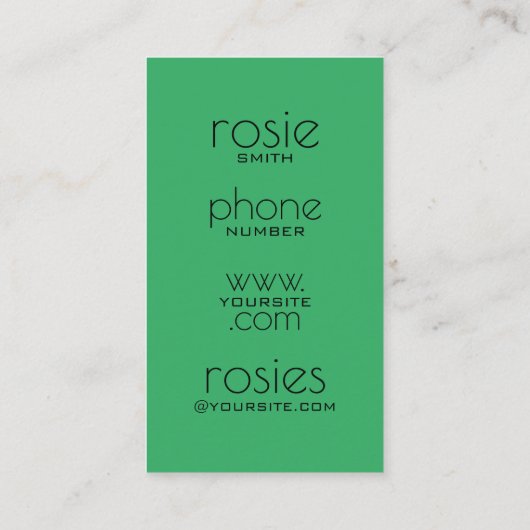 花屋の名刺 名刺 (裏面)