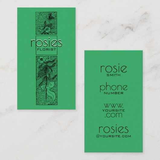 花屋の名刺 名刺 (正面/裏面)