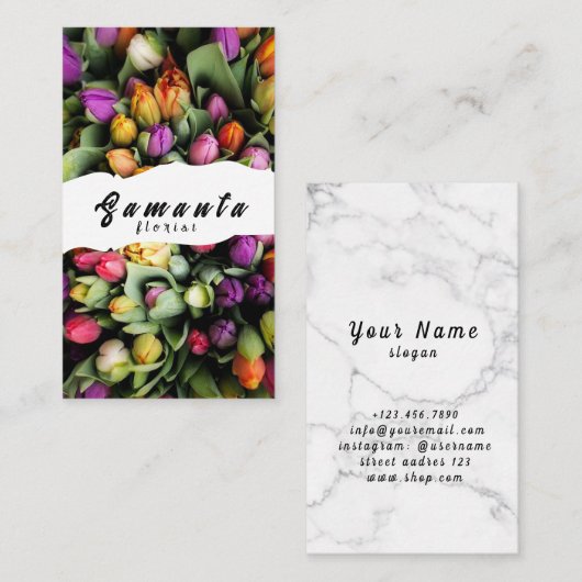 花屋の名刺 名刺 (正面/裏面)