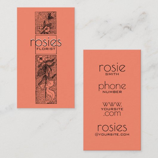 花屋の名刺 名刺 (正面/裏面)