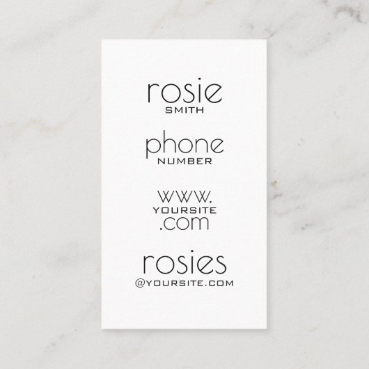 花屋の名刺 名刺 (裏面)