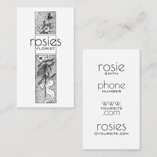 花屋の名刺 名刺 (正面/裏面)