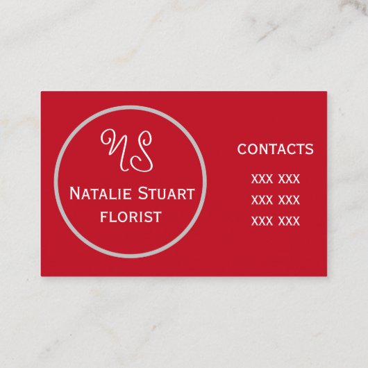 花屋の名刺 名刺 (裏面)