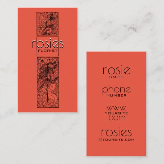 花屋の名刺 名刺 (正面/裏面)
