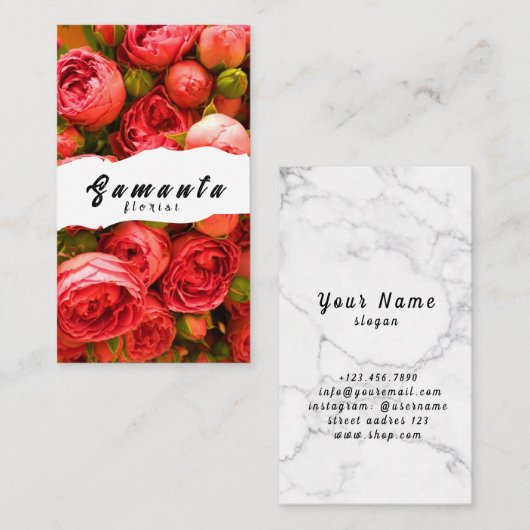 花屋の名刺 名刺 (正面/裏面)